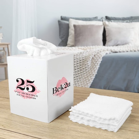 Monarch Brands Makeup Removal Washcloths, 25PK PNP-TB-Makeup